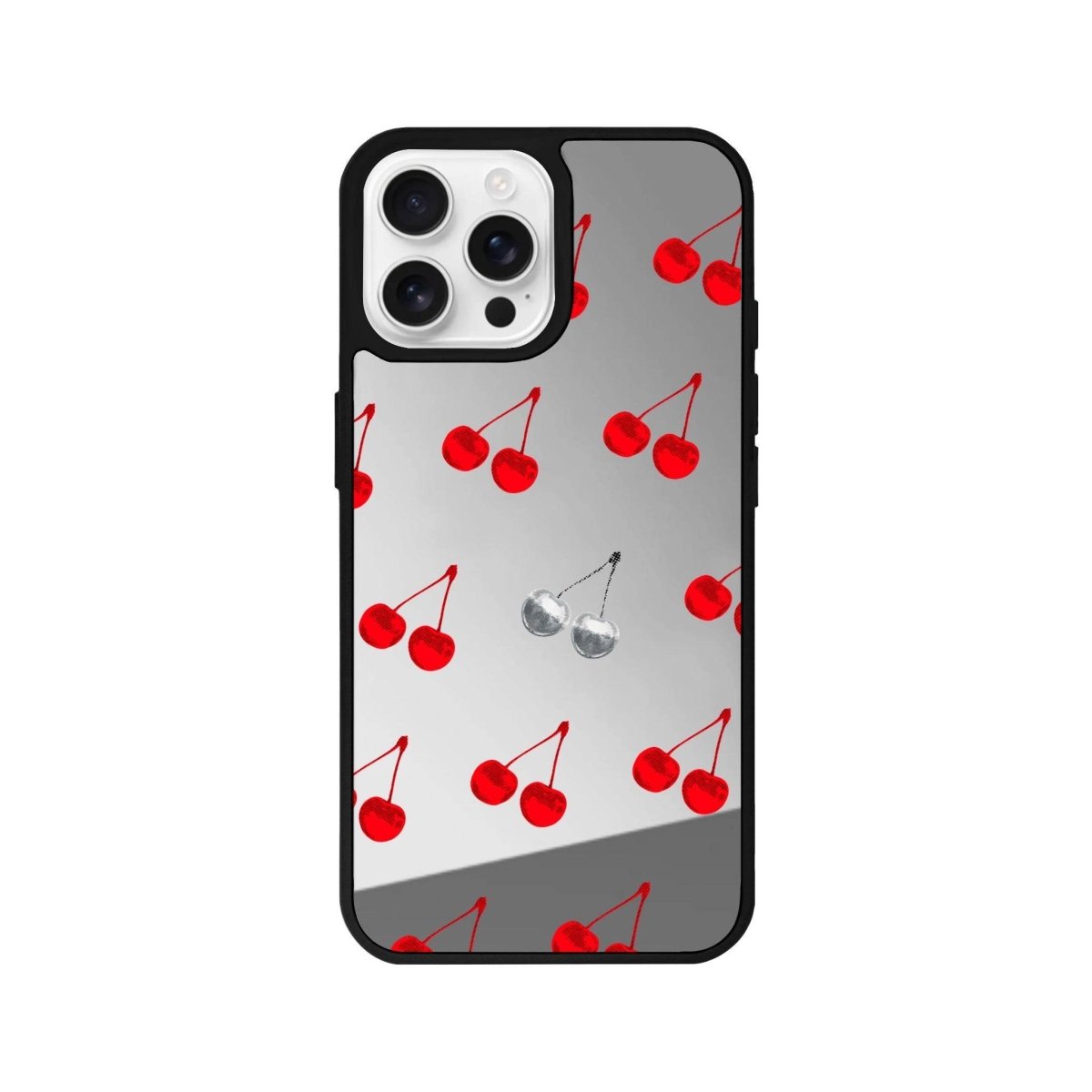 iPhone 16 Pro Disco Cherry Mirror Aynalı Telefon Kılıfı Gümüş - SUMTHINCS