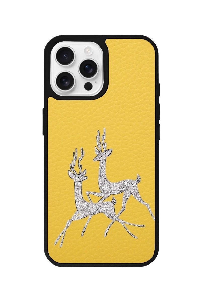 iPhone 16 Pro Disco Deers Leather Vegan Deri Telefon Kılıfı - SUMTHINCS