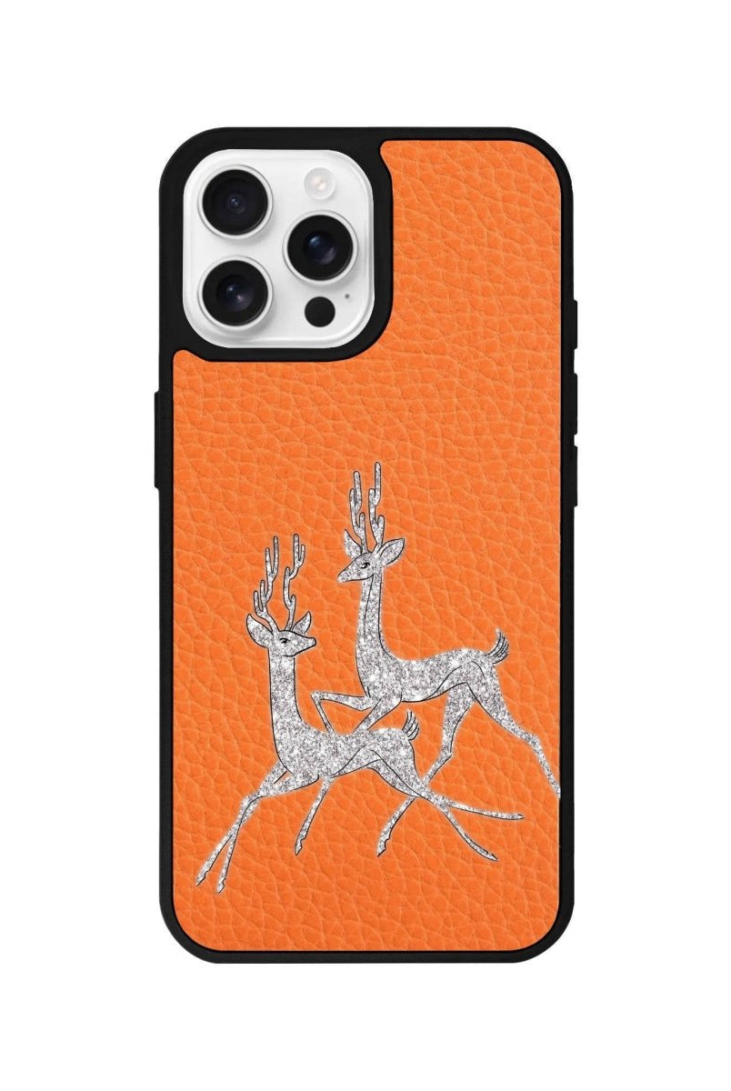 iPhone 16 Pro Disco Deers Leather Vegan Deri Telefon Kılıfı - SUMTHINCS