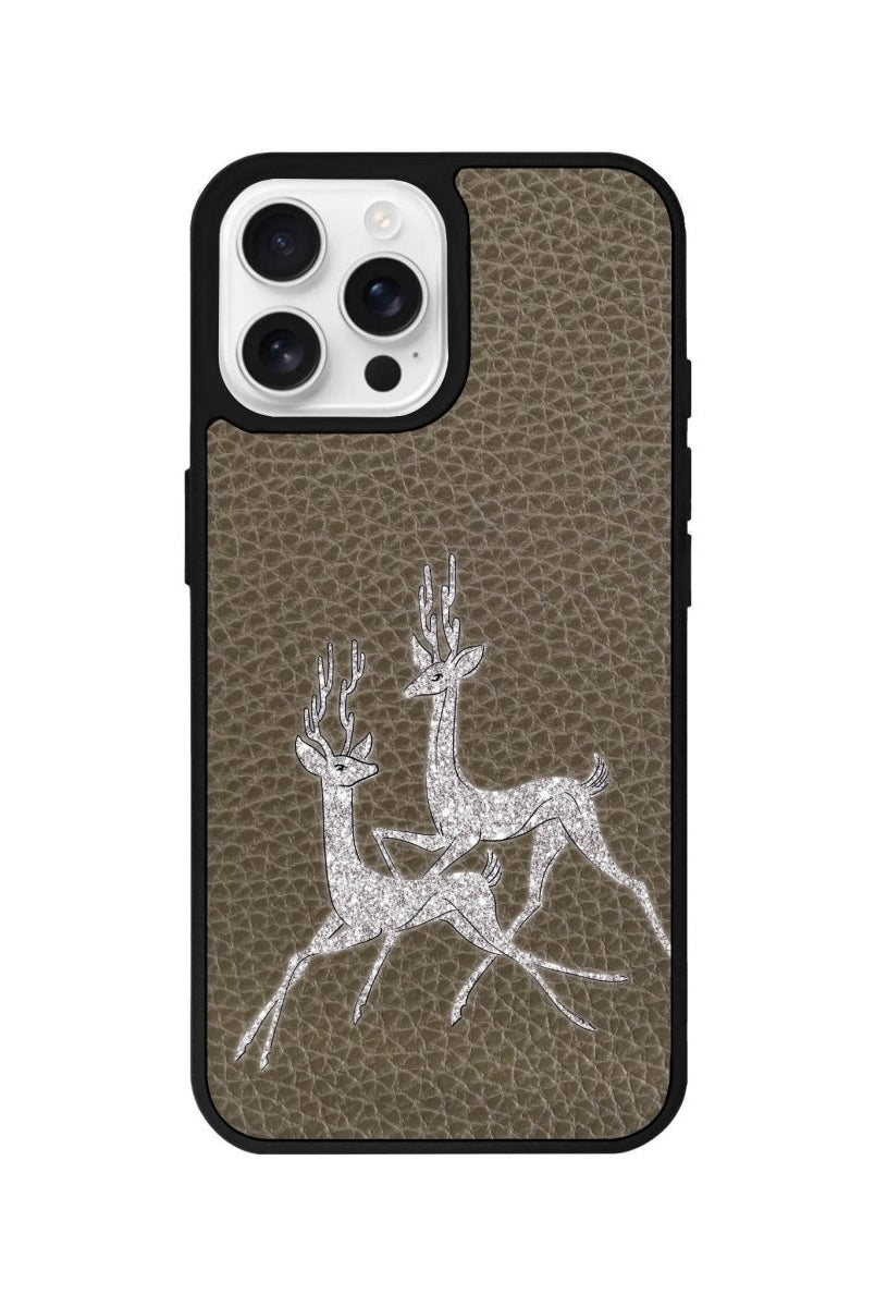 iPhone 16 Pro Disco Deers Leather Vegan Deri Telefon Kılıfı - SUMTHINCS