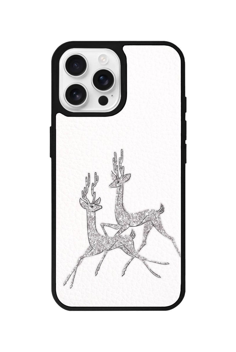 iPhone 16 Pro Disco Deers Leather Vegan Deri Telefon Kılıfı - SUMTHINCS