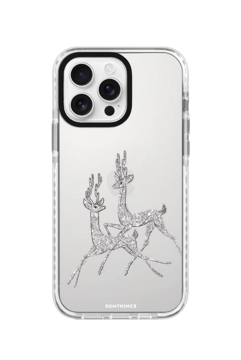 iPhone 16 Pro Disco Deers Procase Şeffaf Telefon Kılıfı Beyaz Şeffaf - SUMTHINCS