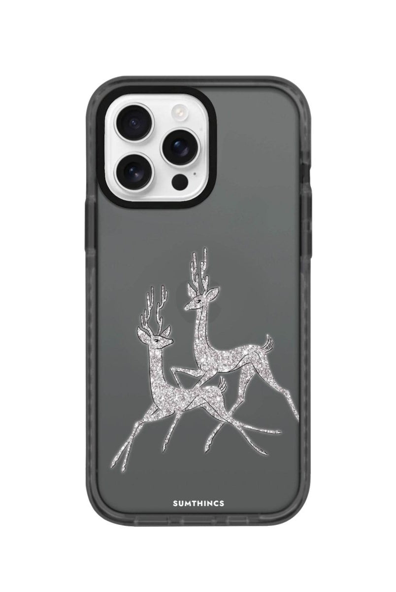 iPhone 16 Pro Disco Deers Procase Şeffaf Telefon Kılıfı Antrasit - SUMTHINCS