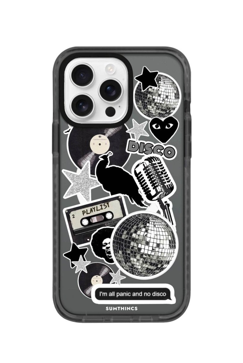 iPhone 16 Pro Disco Stickers Magsafe Procase Şeffaf Telefon Kılıfı Antrasit - SUMTHINCS