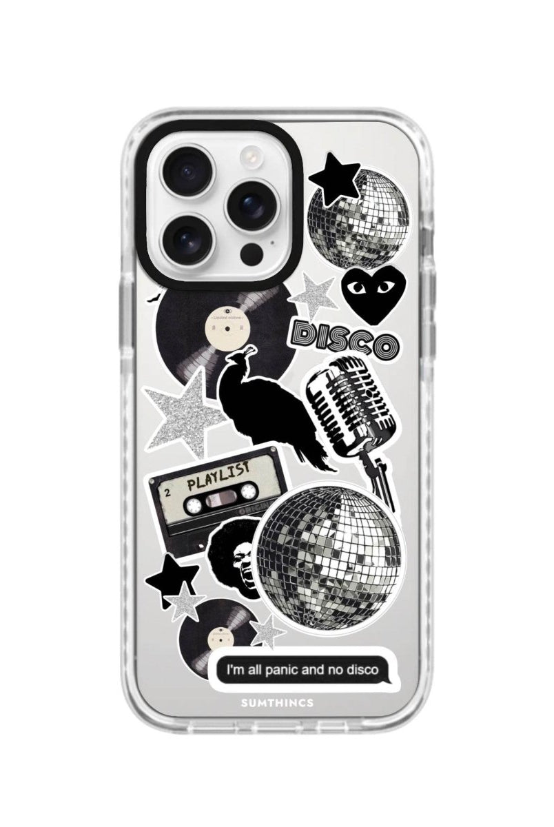 iPhone 16 Pro Disco Stickers Procase Şeffaf Telefon Kılıfı - SUMTHINCS