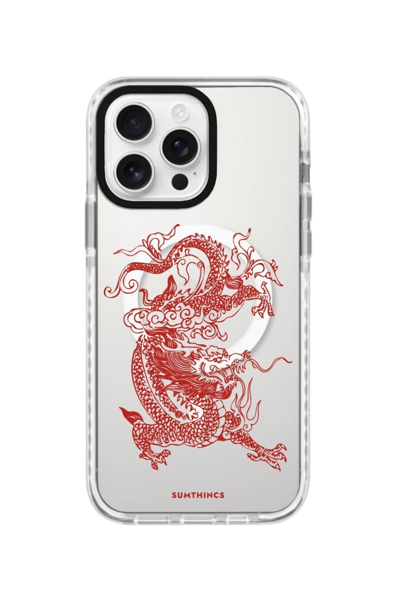 iPhone 16 Pro Dragon Magsafe Procase Şeffaf Telefon Kılıfı Beyaz Şeffaf - SUMTHINCS