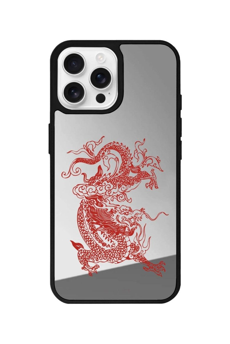 iPhone 16 Pro Dragon Mirror Aynalı Telefon Kılıfı Gümüş - SUMTHINCS