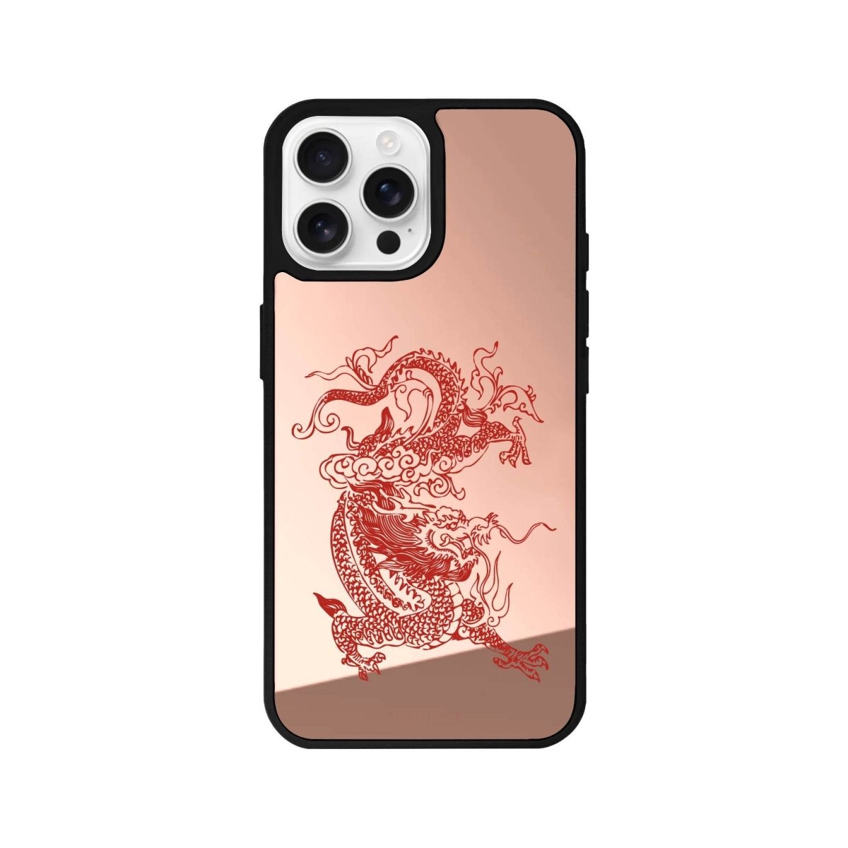 iPhone 16 Pro Dragon Mirror Aynalı Telefon Kılıfı Metalik Pembe - SUMTHINCS