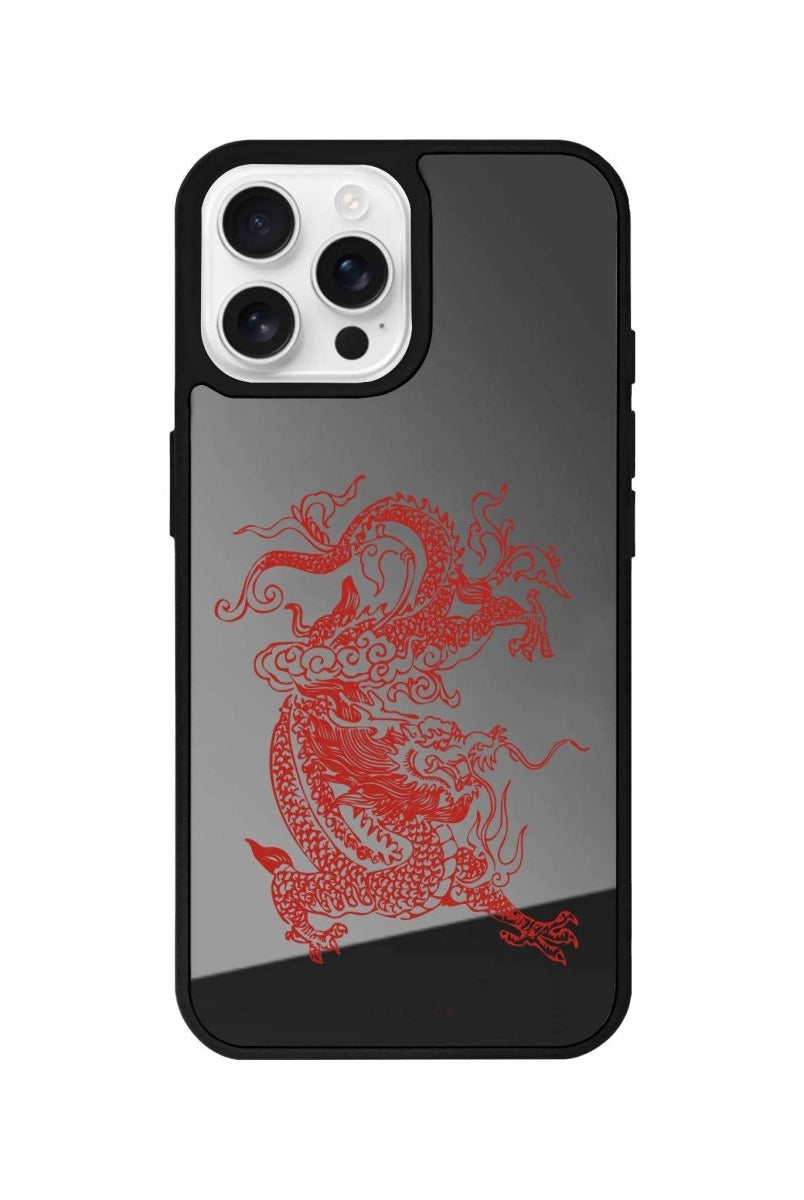iPhone 16 Pro Dragon Mirror Aynalı Telefon Kılıfı Antrasit - SUMTHINCS