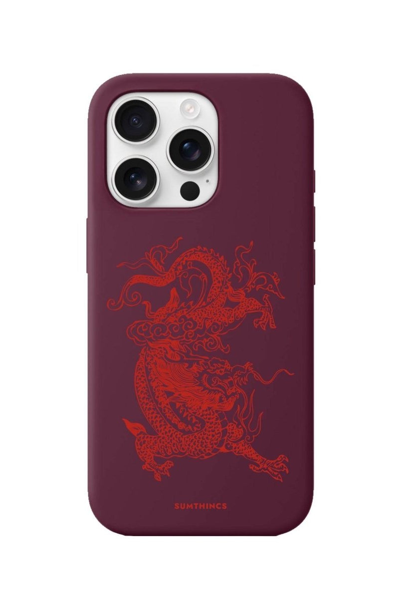 iPhone 16 Pro Dragon Premium Telefon Kılıfı Bordo - SUMTHINCS