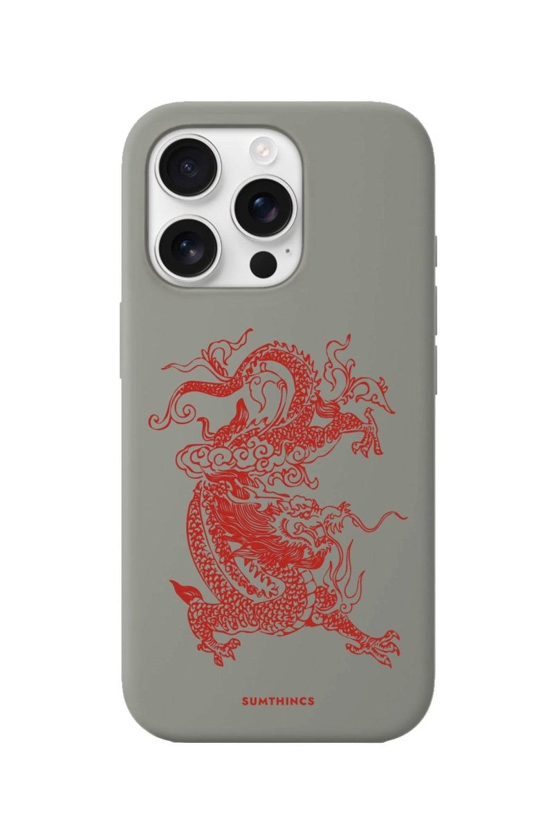iPhone 16 Pro Dragon Premium Telefon Kılıfı Gri - SUMTHINCS