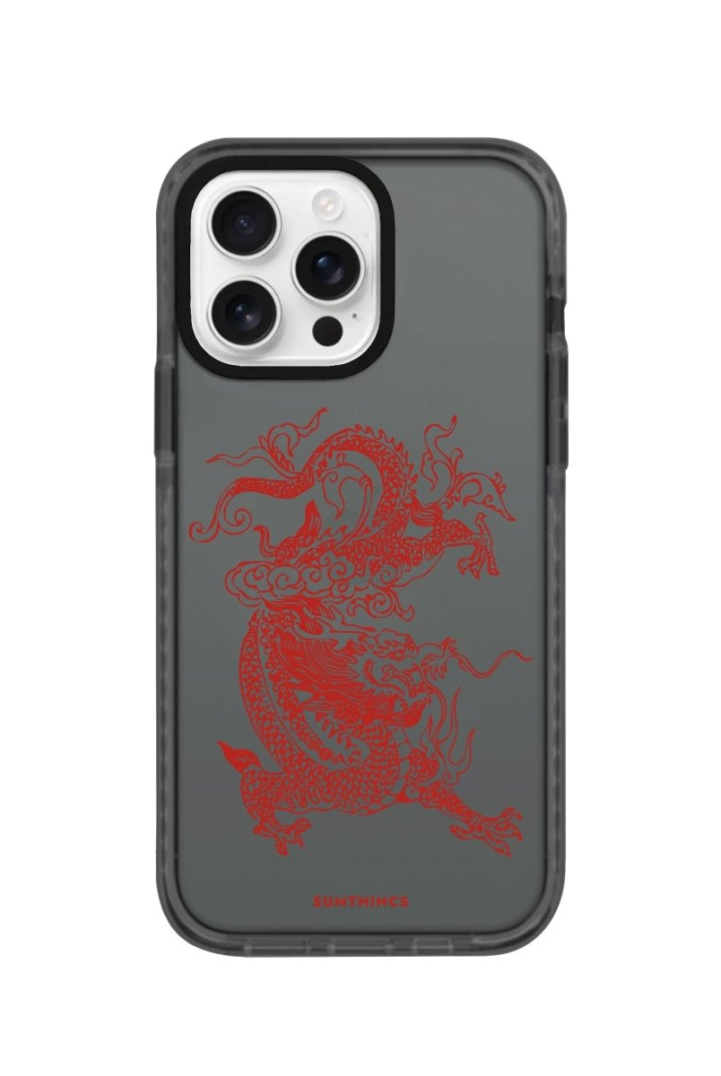 iPhone 16 Pro Dragon Procase Şeffaf Telefon Kılıfı Antrasit - SUMTHINCS