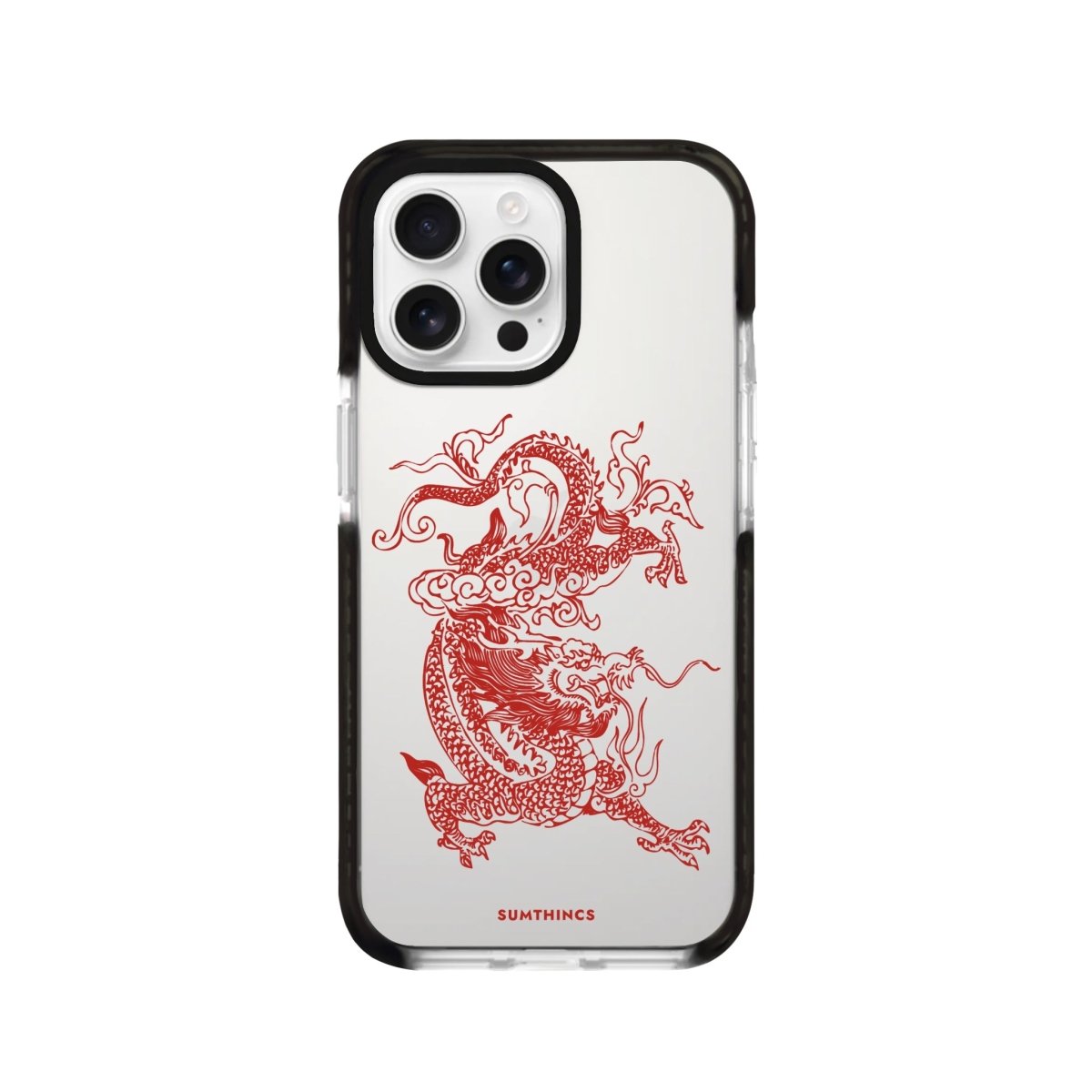 iPhone 16 Pro Dragon Procase Şeffaf Telefon Kılıfı Siyah Şeffaf - SUMTHINCS