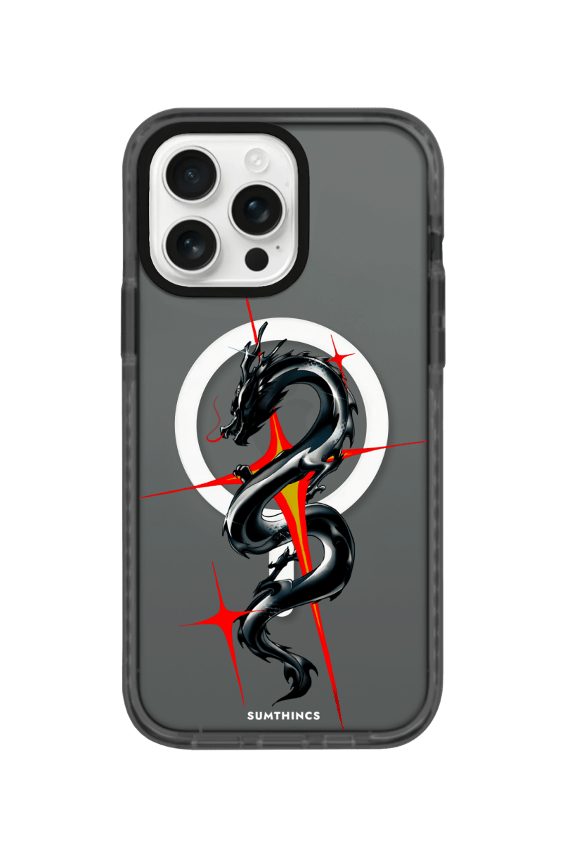 iPhone 16 Pro Dragonflare Magsafe Procase Şeffaf Telefon Kılıfı Antrasit - SUMTHINCS