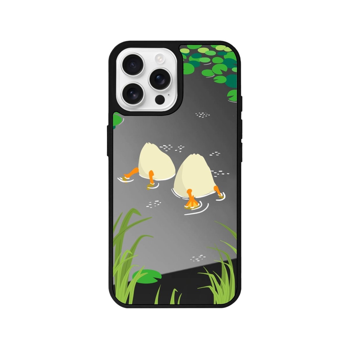 iPhone 16 Pro Ducks Mirror Aynalı Telefon Kılıfı Antrasit - SUMTHINCS