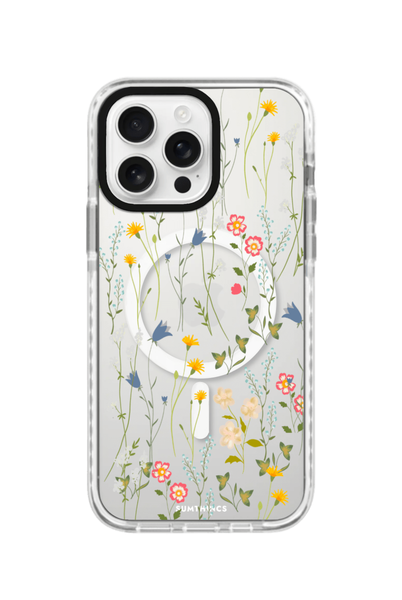 iPhone 16 Pro Eternal Garden Magsafe Procase Şeffaf Telefon Kılıfı Beyaz Şeffaf - SUMTHINCS