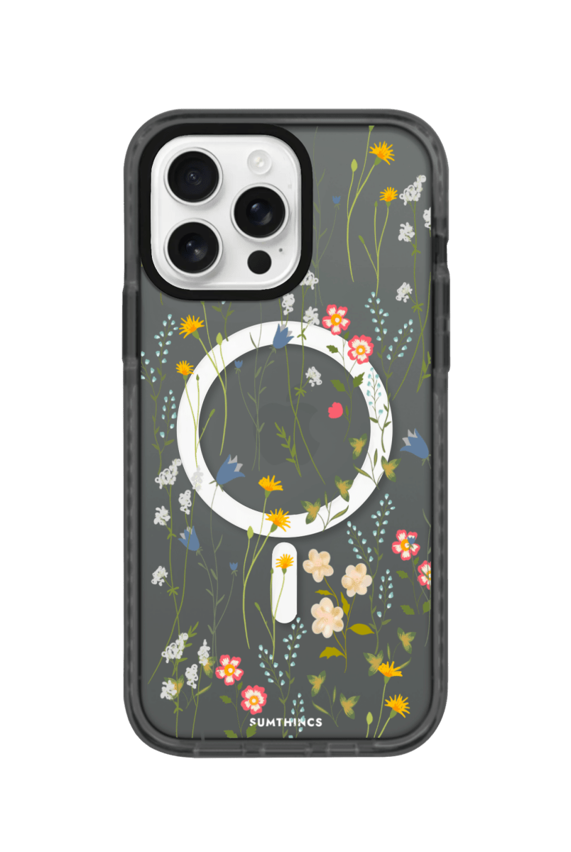 iPhone 16 Pro Eternal Garden Magsafe Procase Şeffaf Telefon Kılıfı Antrasit - SUMTHINCS