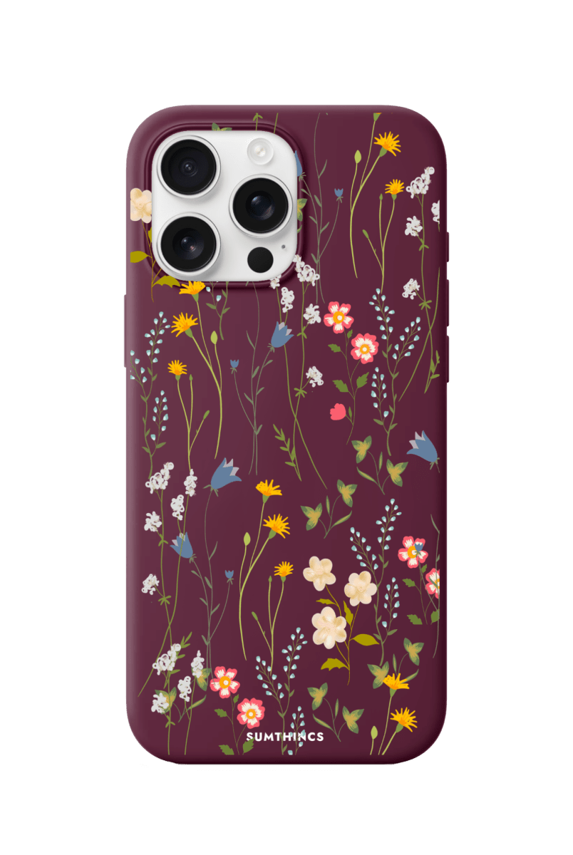 iPhone 16 Pro Eternal Garden Premium Telefon Kılıfı Bordo - SUMTHINCS
