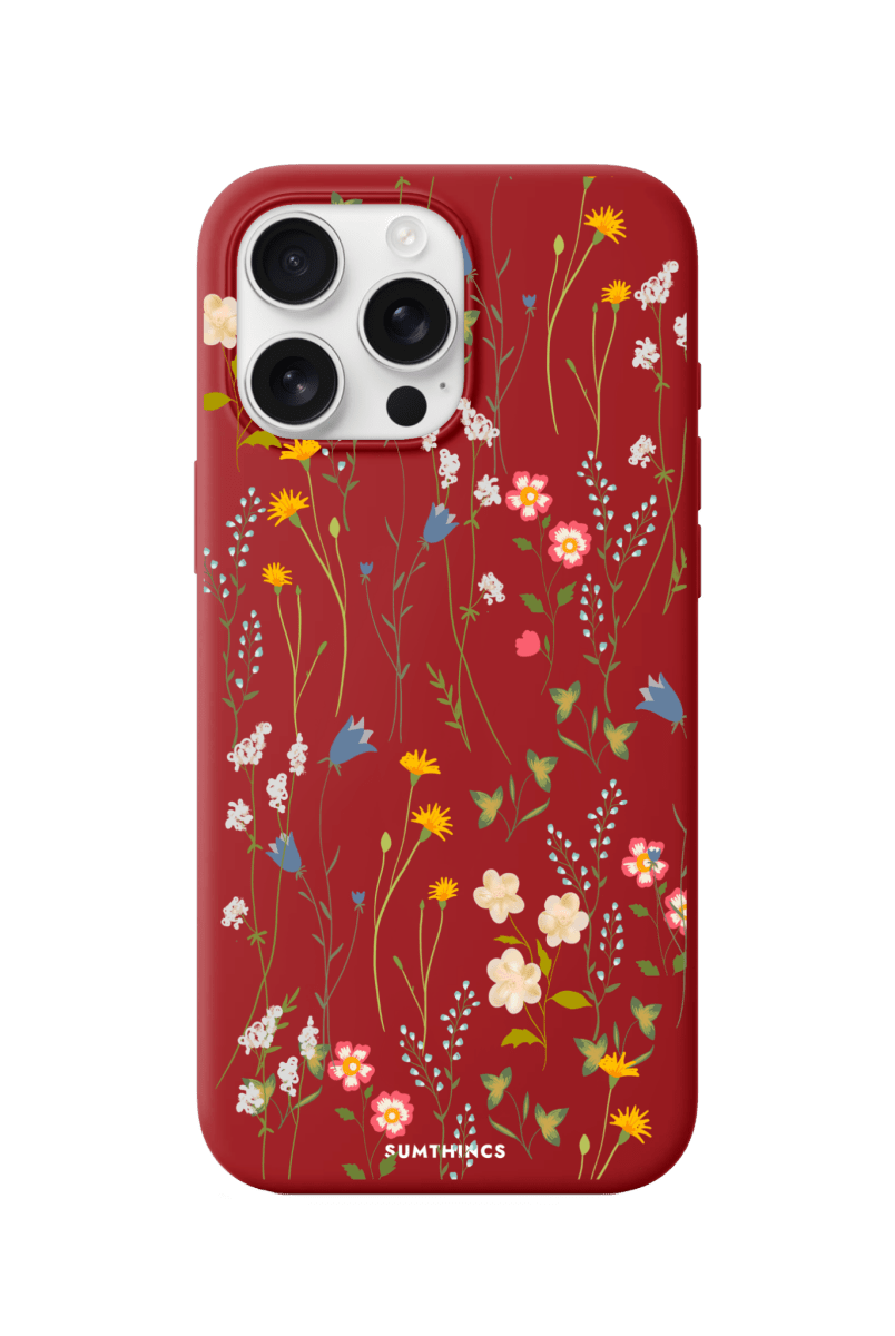 iPhone 16 Pro Eternal Garden Premium Telefon Kılıfı Kırmızı - SUMTHINCS