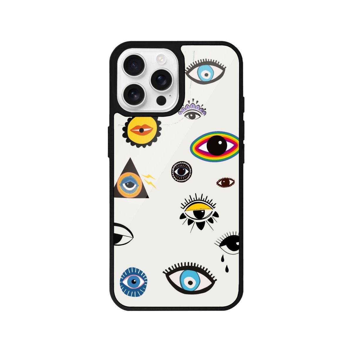 iPhone 16 Pro Eye Stickers Glossy Cam Telefon Kılıfı - SUMTHINCS
