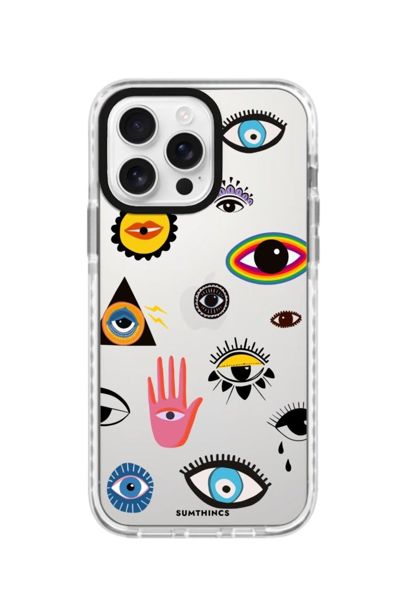 iPhone 16 Pro Eye Stickers Procase Şeffaf Telefon Kılıfı - SUMTHINCS