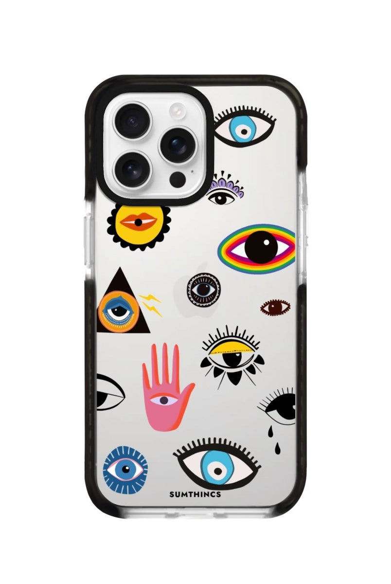 iPhone 16 Pro Eye Stickers Procase Şeffaf Telefon Kılıfı - SUMTHINCS