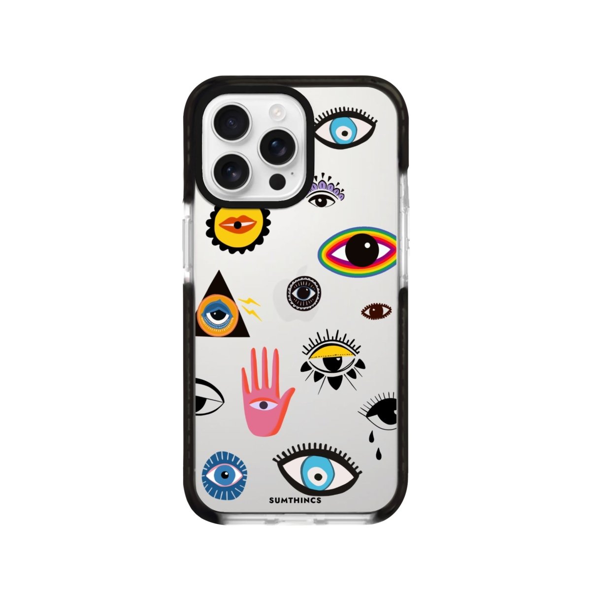 iPhone 16 Pro Eye Stickers Procase Şeffaf Telefon Kılıfı - SUMTHINCS