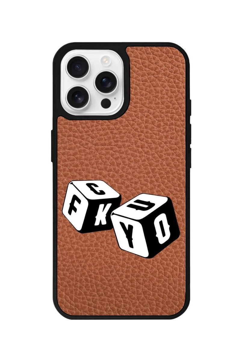 iPhone 16 Pro Fck You Leather Vegan Deri Telefon Kılıfı - SUMTHINCS