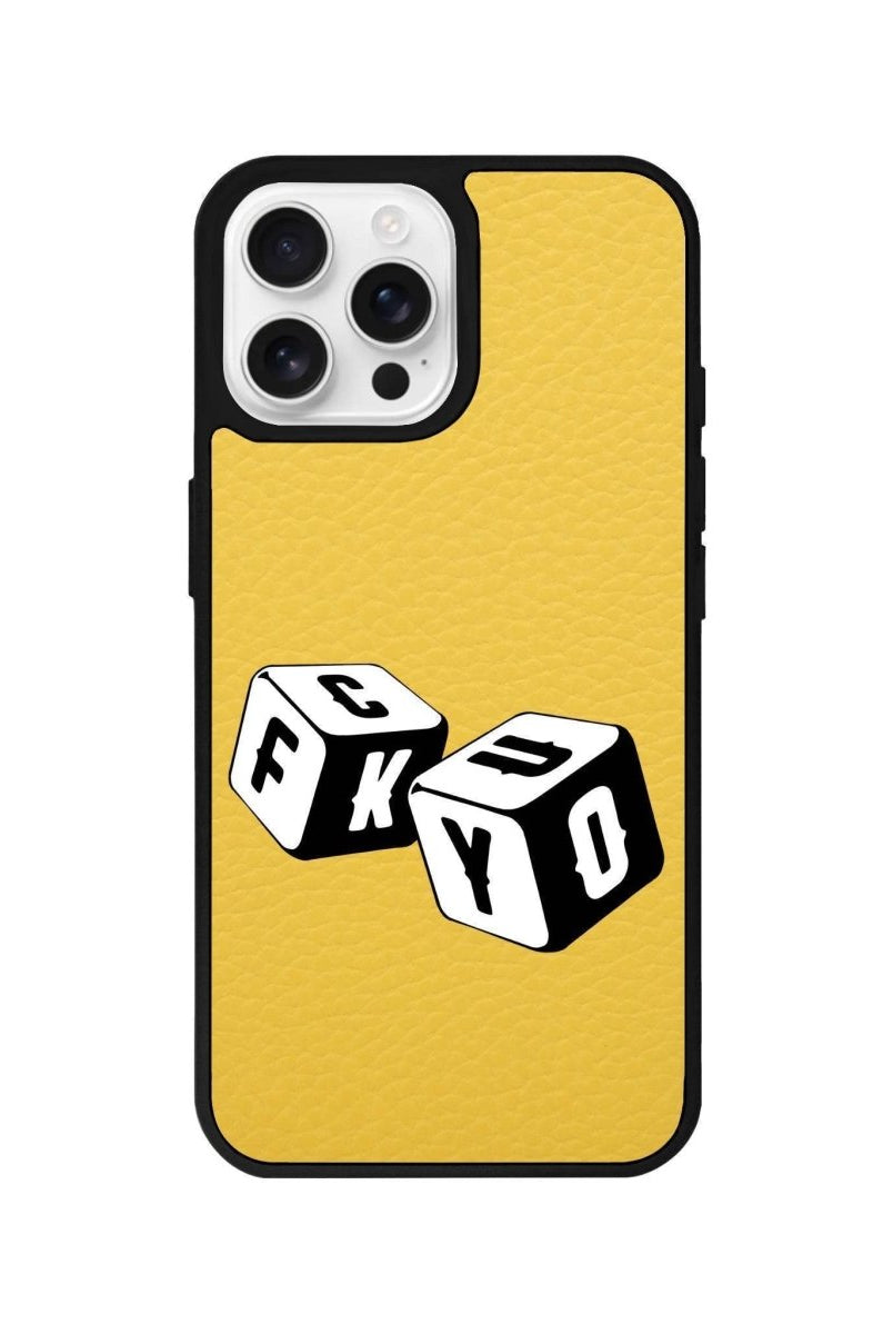 iPhone 16 Pro Fck You Leather Vegan Deri Telefon Kılıfı - SUMTHINCS