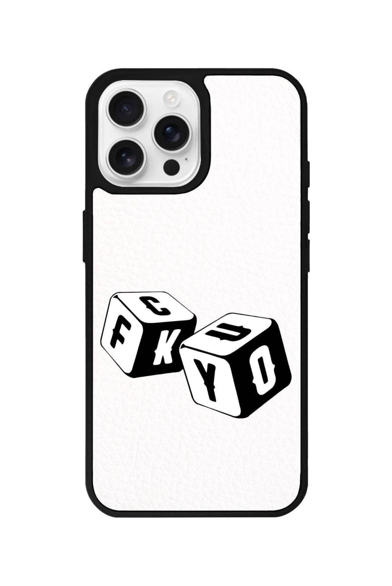 iPhone 16 Pro Fck You Leather Vegan Deri Telefon Kılıfı - SUMTHINCS