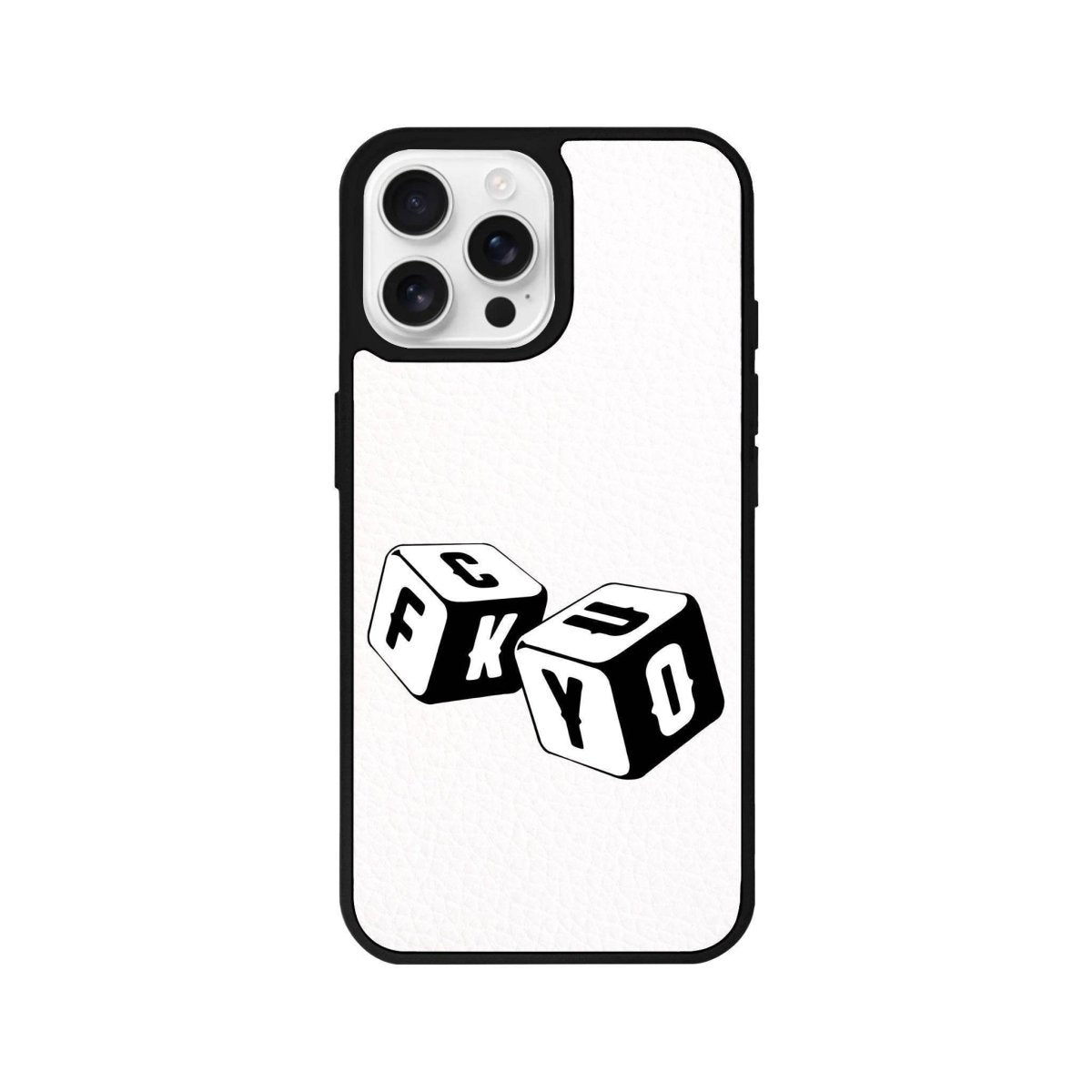 iPhone 16 Pro Fck You Leather Vegan Deri Telefon Kılıfı - SUMTHINCS