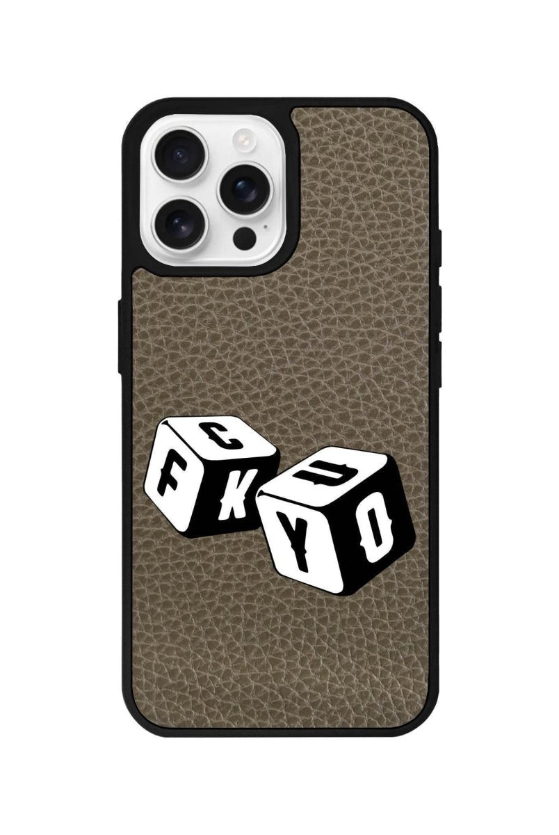 iPhone 16 Pro Fck You Leather Vegan Deri Telefon Kılıfı - SUMTHINCS