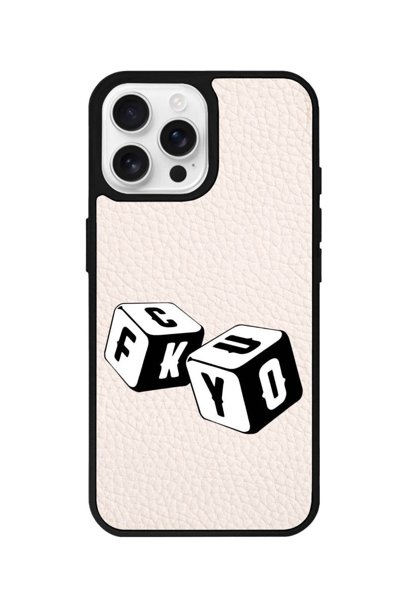 iPhone 16 Pro Fck You Leather Vegan Deri Telefon Kılıfı - SUMTHINCS