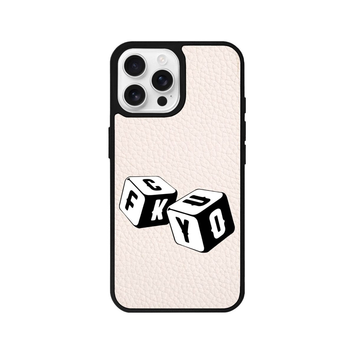 iPhone 16 Pro Fck You Leather Vegan Deri Telefon Kılıfı - SUMTHINCS