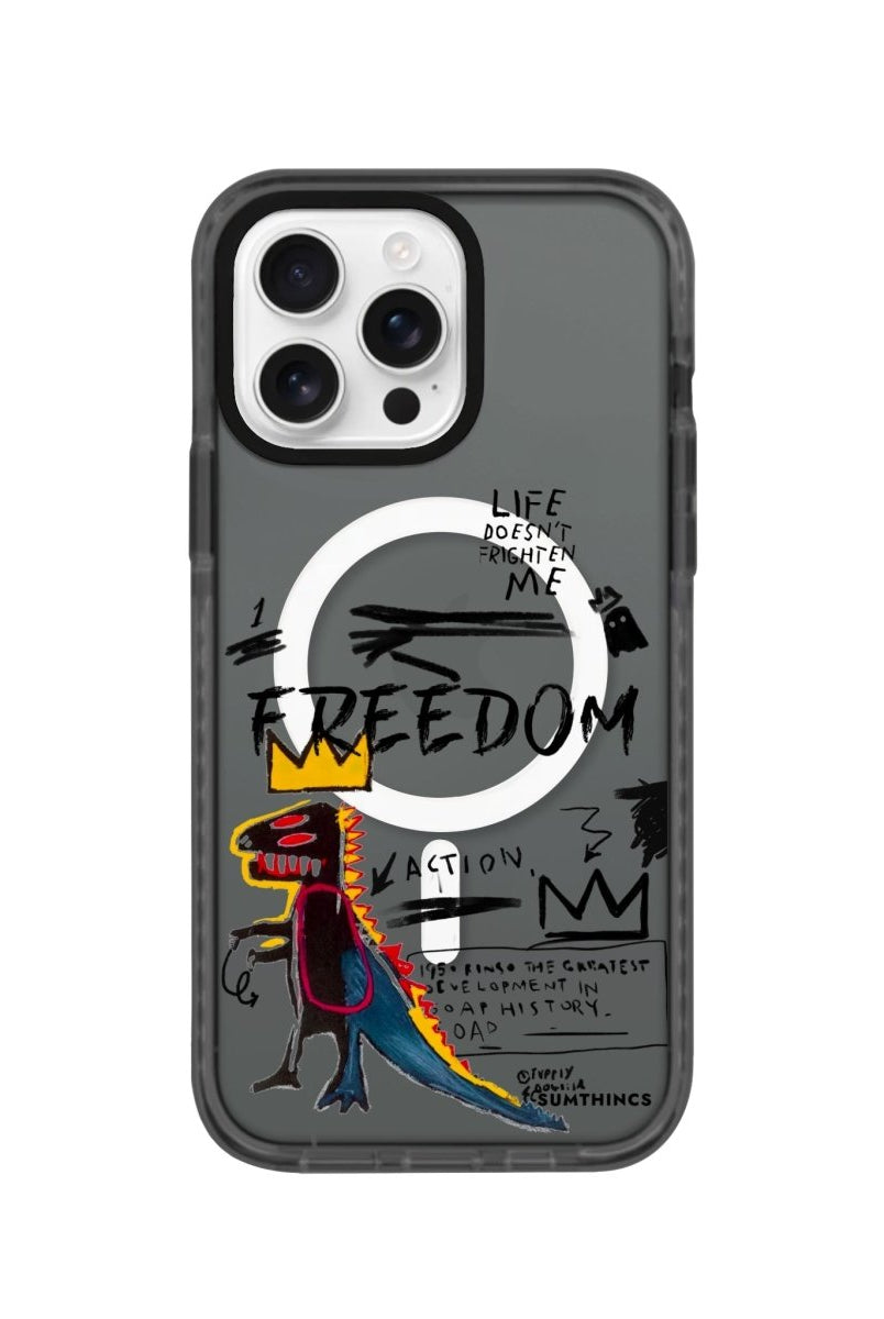 iPhone 16 Pro Freedom Magsafe Procase Şeffaf Telefon Kılıfı Antrasit - SUMTHINCS