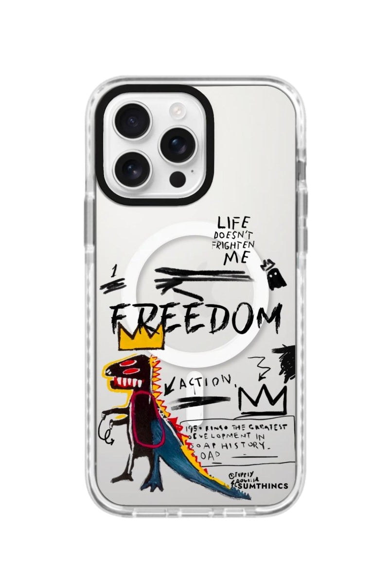 iPhone 16 Pro Freedom Magsafe Procase Şeffaf Telefon Kılıfı Beyaz Şeffaf - SUMTHINCS