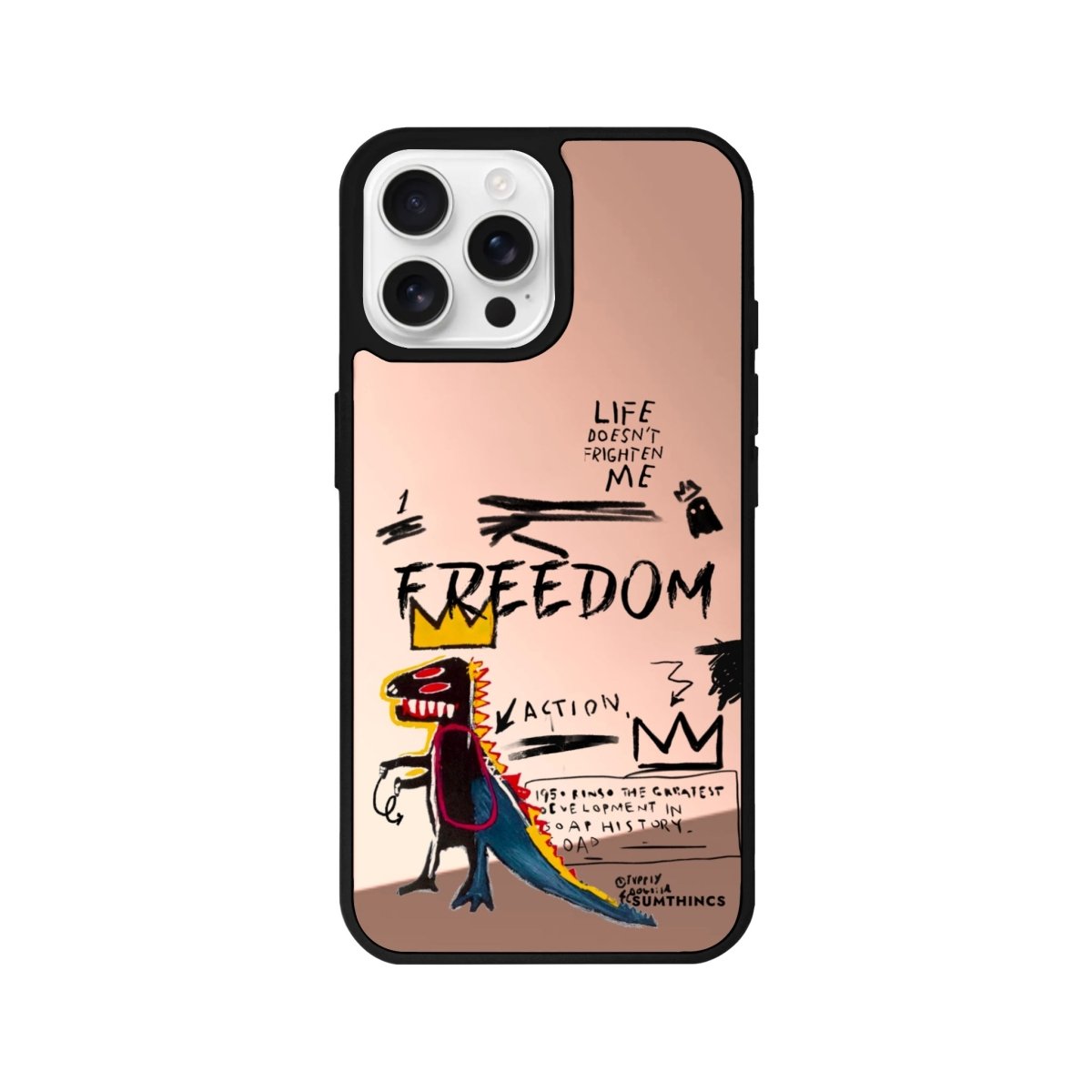 iPhone 16 Pro Freedom Mirror Aynalı Telefon Kılıfı Metalik Pembe - SUMTHINCS