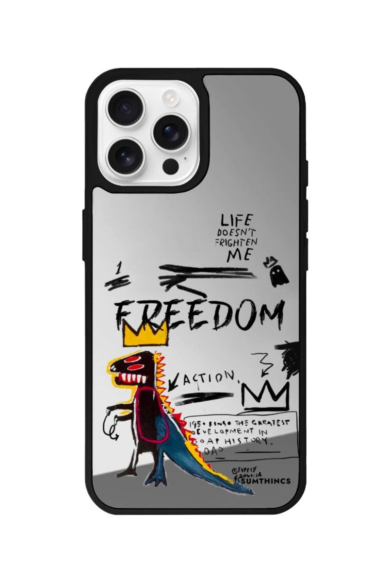 iPhone 16 Pro Freedom Mirror Aynalı Telefon Kılıfı Gümüş - SUMTHINCS