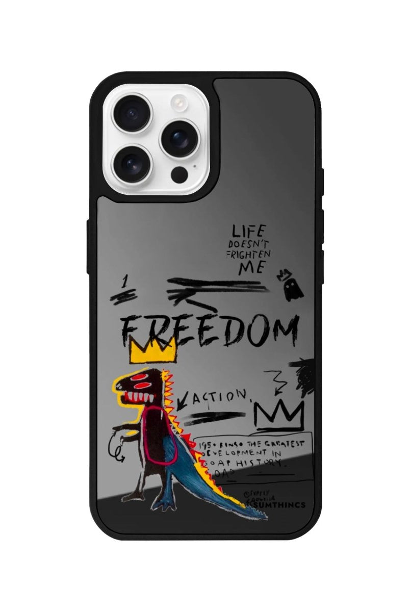 iPhone 16 Pro Freedom Mirror Aynalı Telefon Kılıfı Antrasit - SUMTHINCS