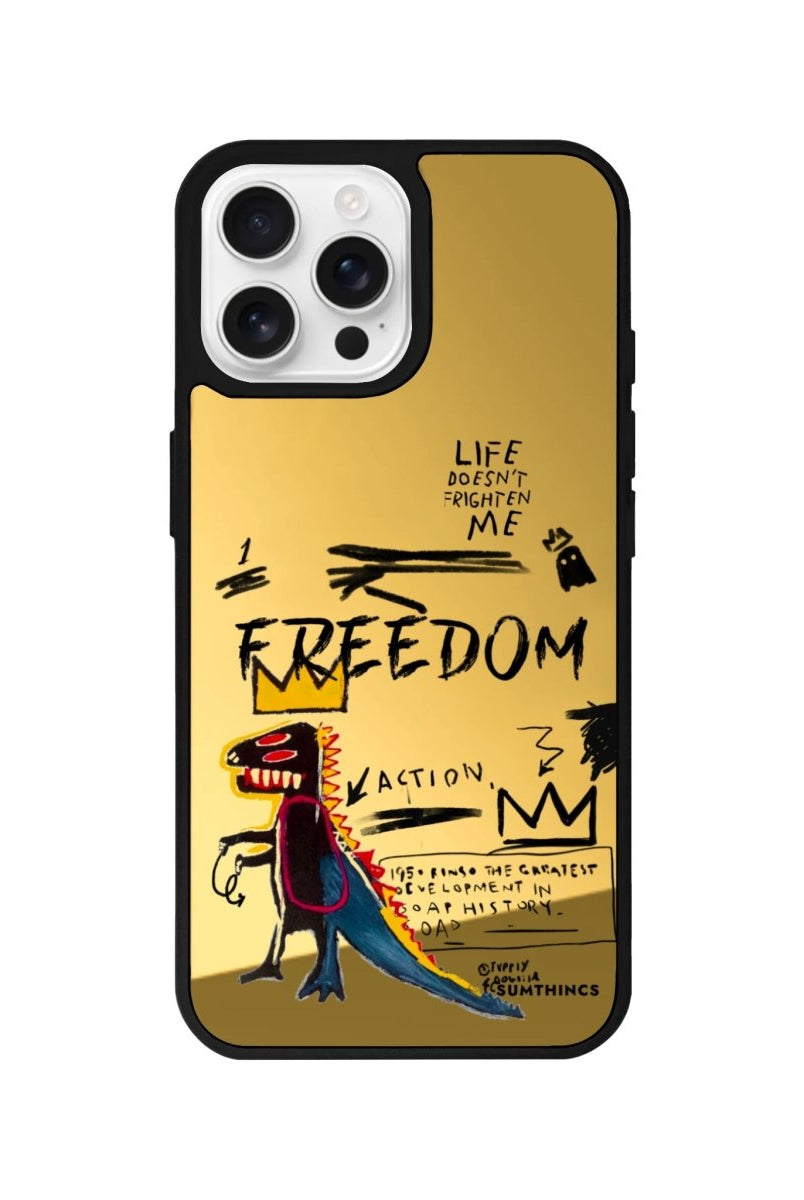 iPhone 16 Pro Freedom Mirror Aynalı Telefon Kılıfı Altın - SUMTHINCS