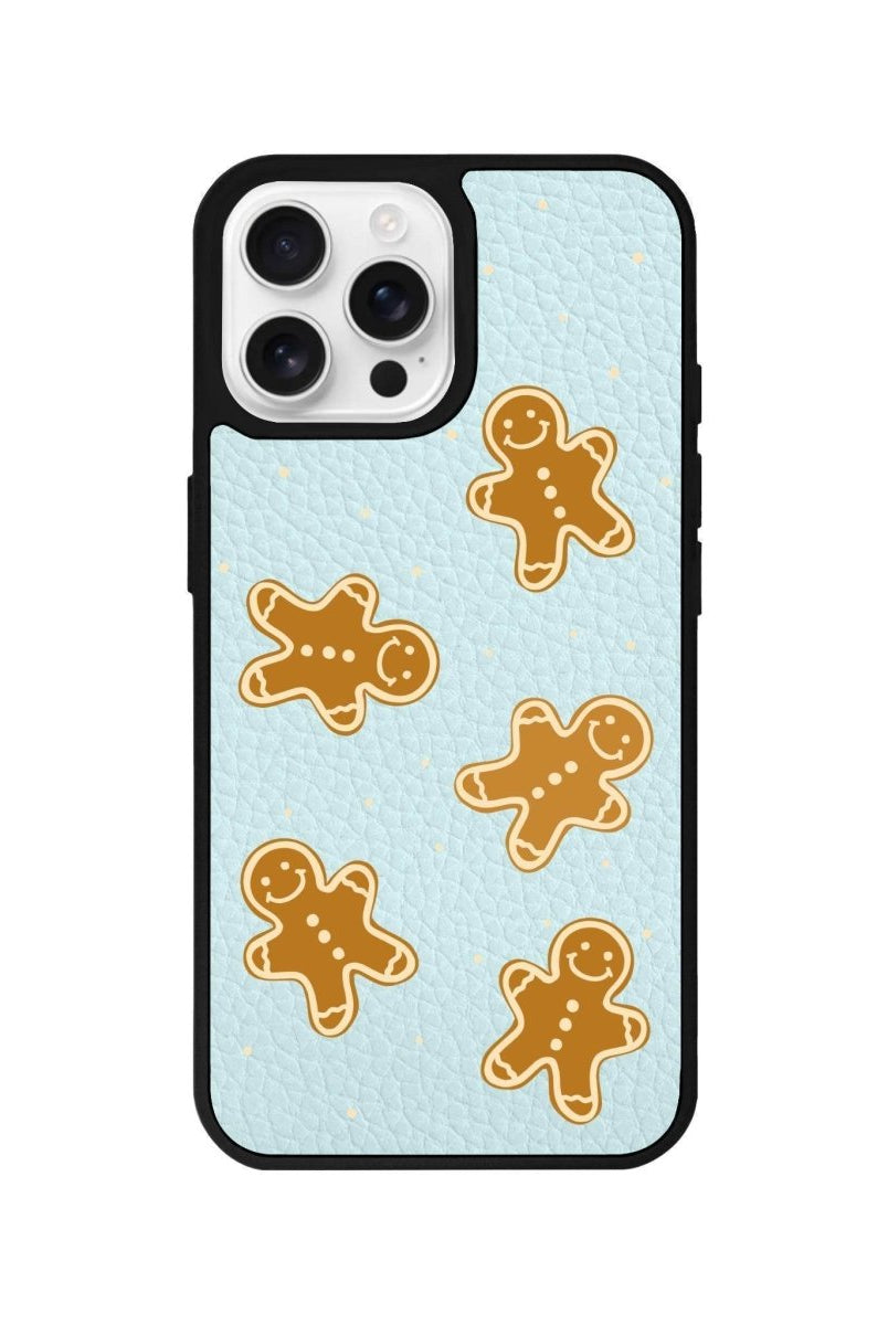 iPhone 16 Pro Gingerbread Man Leather Vegan Deri Telefon Kılıfı - SUMTHINCS