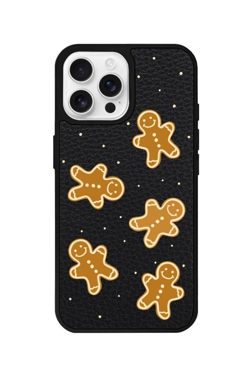 iPhone 16 Pro Gingerbread Man Leather Vegan Deri Telefon Kılıfı - SUMTHINCS