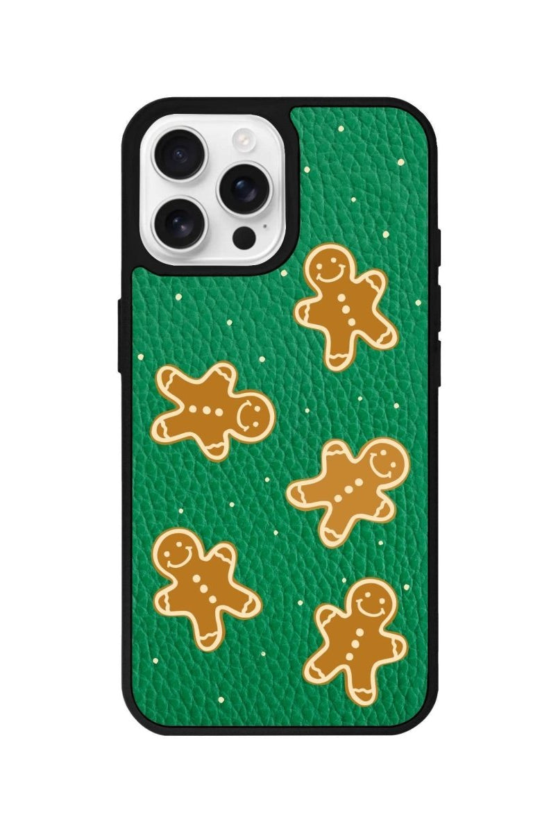 iPhone 16 Pro Gingerbread Man Leather Vegan Deri Telefon Kılıfı - SUMTHINCS