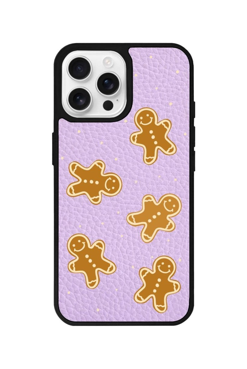iPhone 16 Pro Gingerbread Man Leather Vegan Deri Telefon Kılıfı - SUMTHINCS
