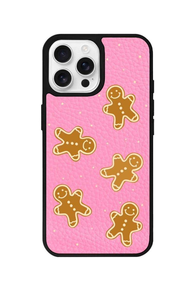 iPhone 16 Pro Gingerbread Man Leather Vegan Deri Telefon Kılıfı - SUMTHINCS