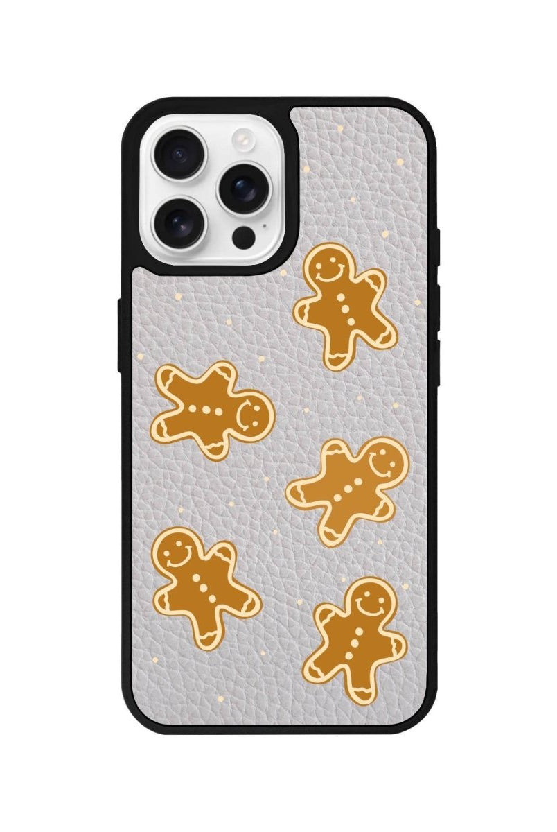 iPhone 16 Pro Gingerbread Man Leather Vegan Deri Telefon Kılıfı - SUMTHINCS