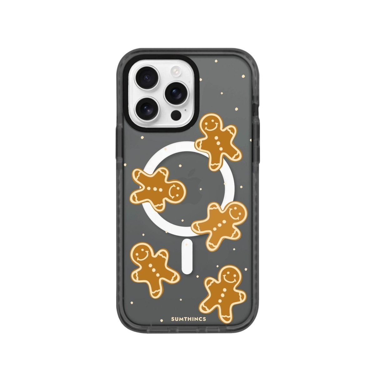 iPhone 16 Pro Gingerbread Man Magsafe Procase Şeffaf Telefon Kılıfı Antrasit - SUMTHINCS