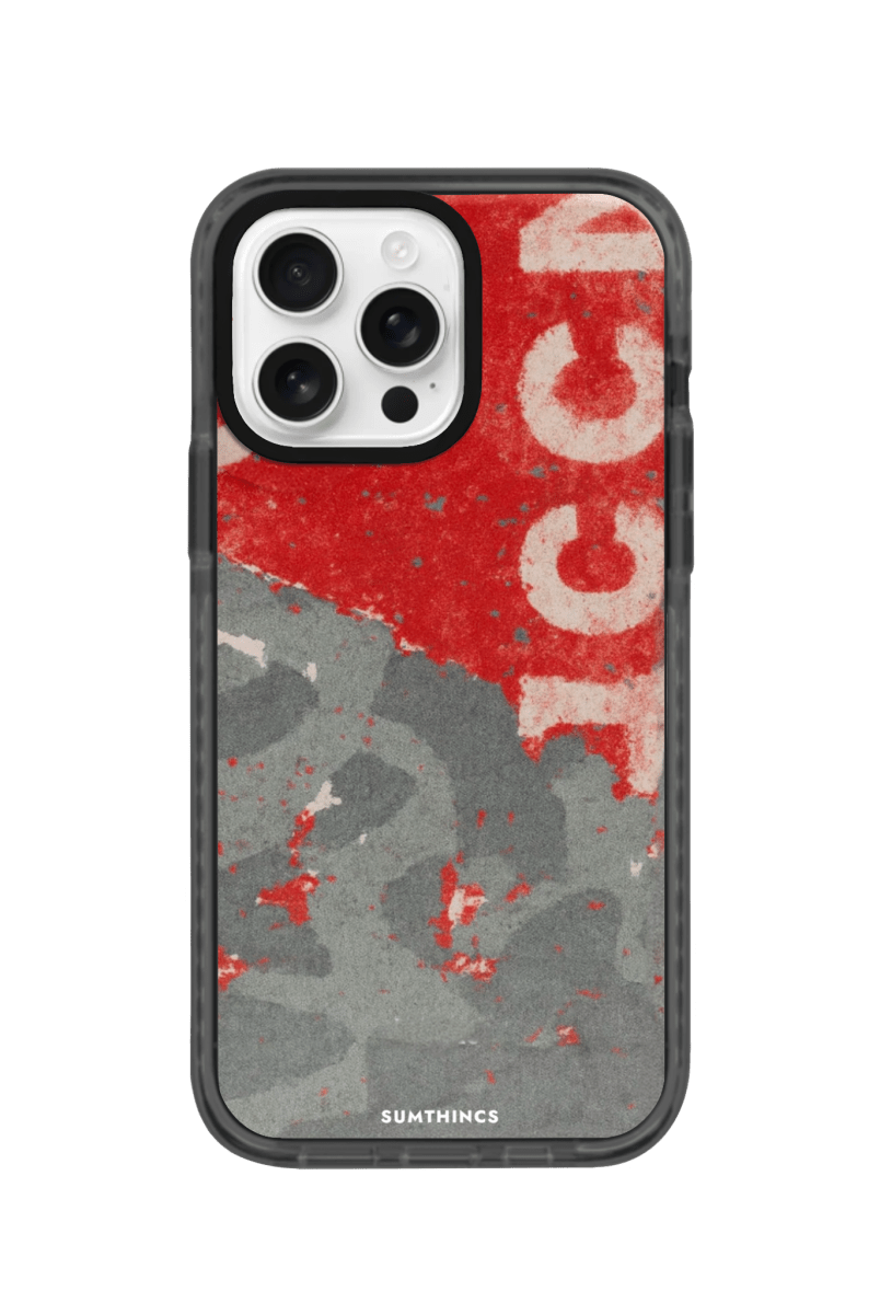 iPhone 16 Pro Graffiti Procase Şeffaf Telefon Kılıfı Antrasit - SUMTHINCS