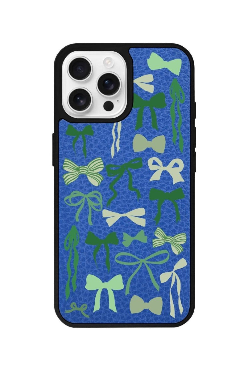 iPhone 16 Pro Green Garland Leather Vegan Deri Telefon Kılıfı - SUMTHINCS
