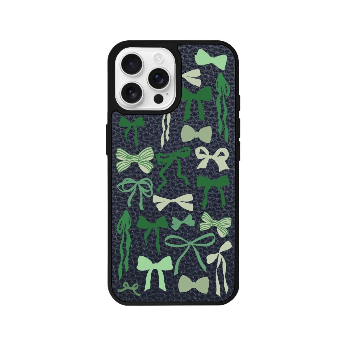 iPhone 16 Pro Green Garland Leather Vegan Deri Telefon Kılıfı - SUMTHINCS